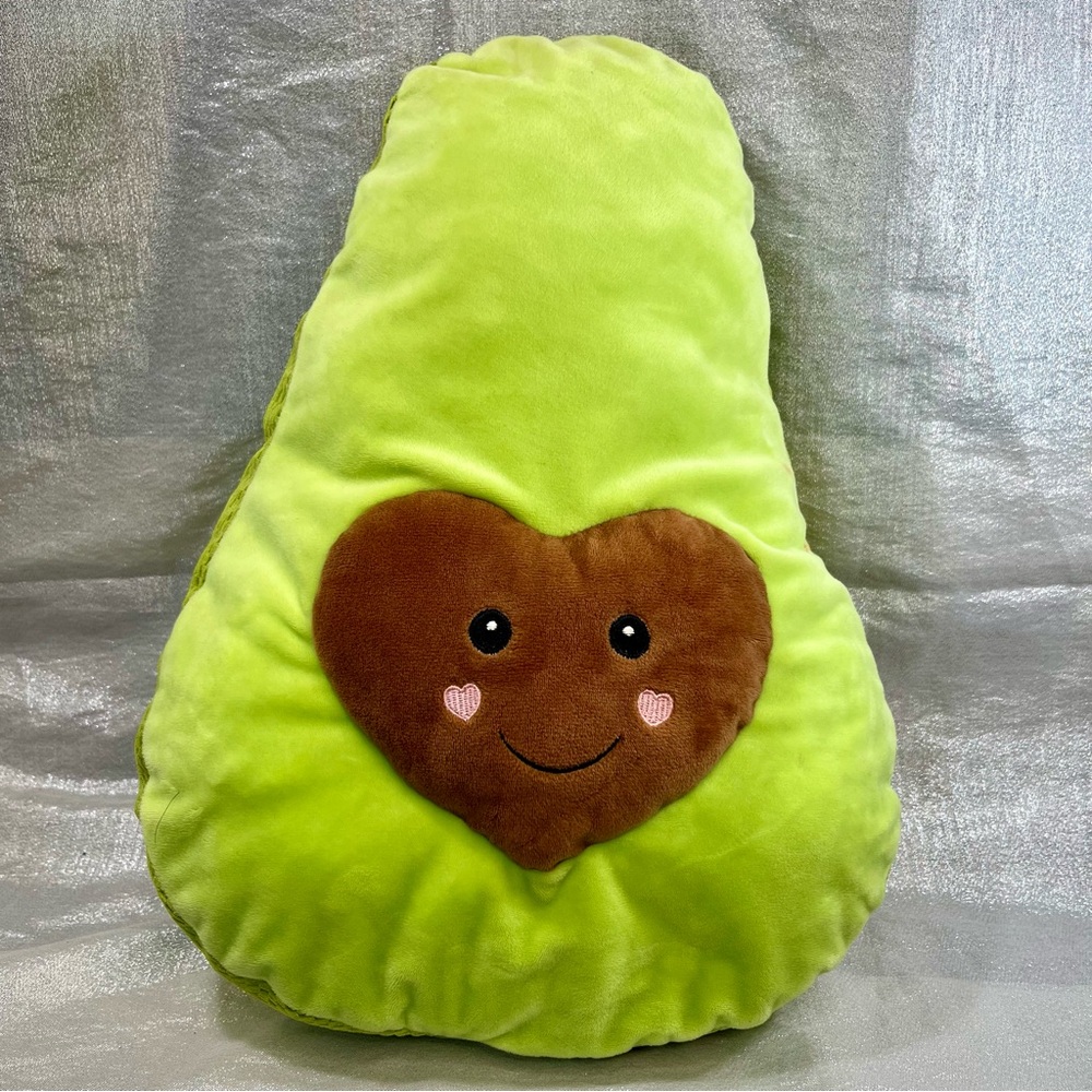 Avocado Pillow with Smiley Face